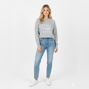 Brunette the label fries before guys sweater size medium large